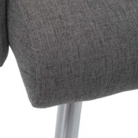 Set 2 Esszimmerstühle und Sitzbank mit Armlehne Edelstahl grau-braun Bank 180cm