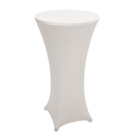 Set Stehtisch mit Husse klappbar höhenverstellbar Ø60cm creme-beige