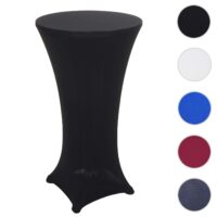 Set Stehtisch mit Husse klappbar höhenverstellbar Ø60cm schwarz