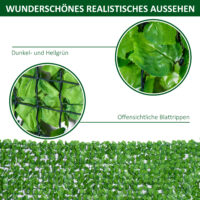 Sichtschutz Hecke künstlich UV-beständig 300x150cm grün