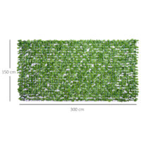 Sichtschutz Hecke künstlich UV-beständig 300x150cm grün