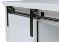 Sideboard Highboard Schrank Schiebetür 7 Fächer Industrial 84x150x40cm weiss