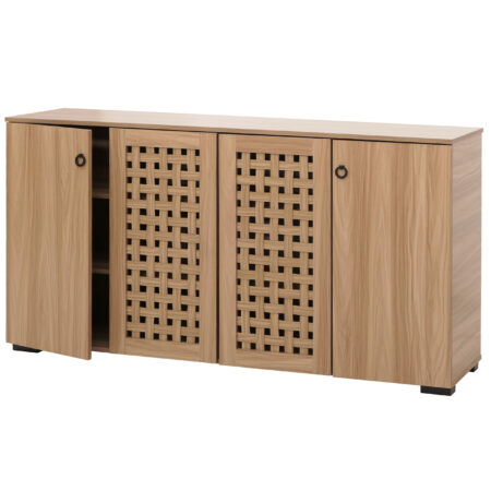 Sideboard Kommode Anrichte 4 Türen 9 Staufächer 83x159x37cm braun