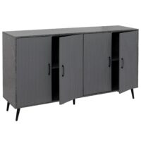Sideboard Kommode Highboard 3D-Design 88x150x40cm Marmor-Optik grau