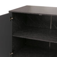 Sideboard Kommode Highboard 3D-Design 88x150x40cm Marmor-Optik grau