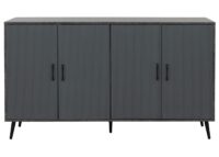 Sideboard Kommode Highboard 3D-Design 88x150x40cm Marmor-Optik grau