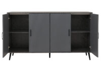 Sideboard Kommode Highboard 3D-Design 88x150x40cm Marmor-Optik grau