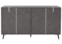 Sideboard Kommode Highboard 3D-Design 88x150x40cm Marmor-Optik grau