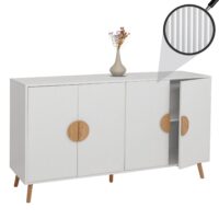 Sideboard Kommode Highboard 3D-Design 88x150x40cm weiss