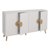 Sideboard Kommode Highboard 3D-Design 88x150x40cm weiss