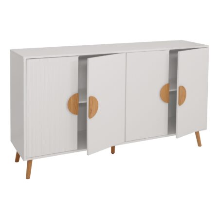 Sideboard Kommode Highboard 3D-Design 88x150x40cm weiss