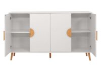 Sideboard Kommode Highboard 3D-Design 88x150x40cm weiss