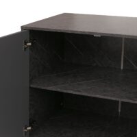 Sideboard Kommode Highboard Fischgrätenmuster 88x150x40cm Marmor-Optik grau