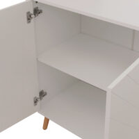 Sideboard Kommode Highboard Fischgrätenmuster 88x150x40cm weiss