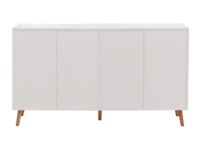Sideboard Kommode Highboard Fischgrätenmuster 88x150x40cm weiss