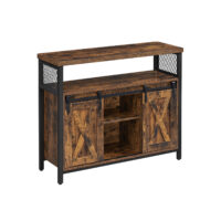 Sideboard Kommode mit Schiebetüren Braun.