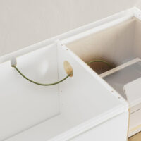 Modernes Sideboard mit Schubladen, bietet viel Stauraum für Wohnzimmer, Flur oder Esszimmer. Mit verstellbaren Einlegeböden. Maße: 103,5 x 40 x 85 cm, Material: Spanplatte, inklusive Montageset, Anti-Kipp-Set und Anleitung.