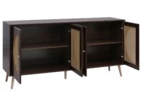 Sideboard Kommode Türen Anrichte Staufächer 80x160x40cm Walnuss-Optik