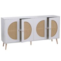 Sideboard Kommode Türen Anrichte Staufächer 80x160x40cm weiss
