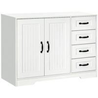 Sideboard modern mit Schubladen und Schrank weiss