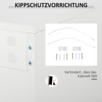 Sideboard Kommode mit 2 Schubladen Push-Click 117cm weiss