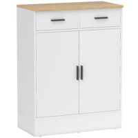 Sideboard Kommode mit Stauraum und Schubladen weiss Naturholz