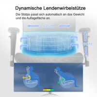 SIHOO Bürostuhl ergonomisch Lordosenstütze hohe Rückenlehne
