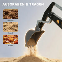 Sitzbagger für Kinder drehbar mit Schaufel 1,5-3 Jahre gelb