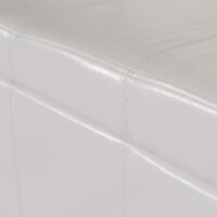 Sitzbank Aufbewahrung Leder Kunstleder 180x45x45cm weiss
