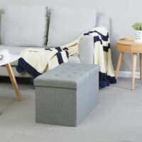 Sitzbank Aufbewahrungsbank mit Stauraum Grau.