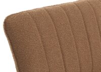 Sitzbank Esszimmerbank Polsterbank Rückenlehne Bouclé Metall 160cm braun