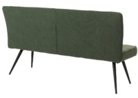 Sitzbank Esszimmerbank Polsterbank Rückenlehne Bouclé Metall 160cm grün