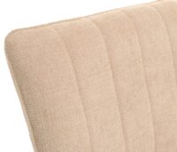 Sitzbank Esszimmerbank Polsterbank Rückenlehne Chenille Metall 160cm creme-beige