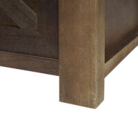 Sitzbank JAM-H53 mit Staufächern Holz Metall 43x102x33cm braun