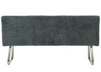 Sitzbank JAM-H70 Chenille Textil Edelstahl 180cm blau-grün