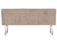 Sitzbank JAM-H70 Chenille Textil Edelstahl 180cm braun
