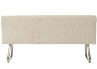 Sitzbank JAM-H70 Chenille Textil Edelstahl 180cm creme