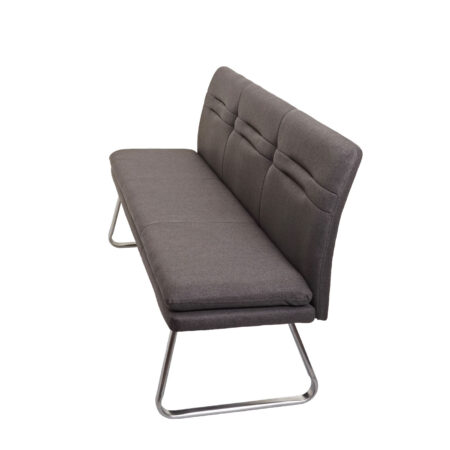 Sitzbank JAM-H70 Textil Edelstahl 180cm grau-braun