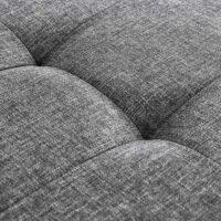 Sitzbank mit Stauraum und Klappdeckel, 110x38x38cm, Stoff Dunkelgrau