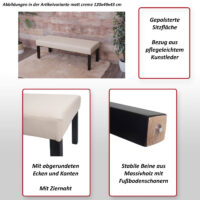 Sitzbank M37 Kunstleder 180x43x49cm rot