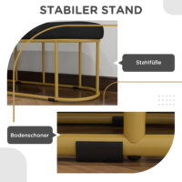 Blaue vielseitige Polsterbank in Samtoptik mit einer Traglast von bis zu 200kg, ideal für zusätzlichen Sitzkomfort.