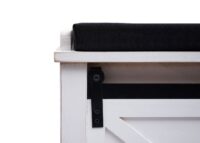 Sitzbank mit Staufächern Polsterbank Shabby-Look 43x102x33cm weiss