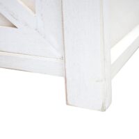 Sitzbank mit Staufächern Polsterbank Shabby-Look 43x102x33cm weiss