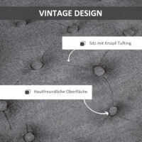 Dunkelgraue Sitzbank mit Stauraum, Masse 100x40x44cm. Eine kompakte und funktionale Aufbewahrungslösung.