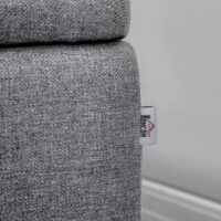Sitzbank mit Stauraum belastbar bis 150kg Leinenoptik grau