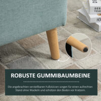 Hellgrüne Sitzbank mit Stauraum, Masse 110x39x45cm. Eine frische Farbe für ein funktionales Möbelstück.