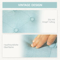 Grüne Sitzbank mit Stauraum, gefertigt aus leinenartigem Polyester, Masse 100x40x44cm. Eine farbige und langlebige Option.