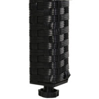 Sitzgruppe Garten mit Kissen 11-teilig Polyrattan schwarz