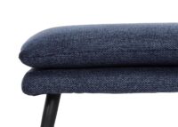 Sitzhocker Fussablage Ottomane Polsterhocker 38x56x40cm Stoff blau