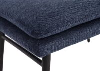 Sitzhocker Fussablage Ottomane Polsterhocker 38x56x40cm Stoff blau